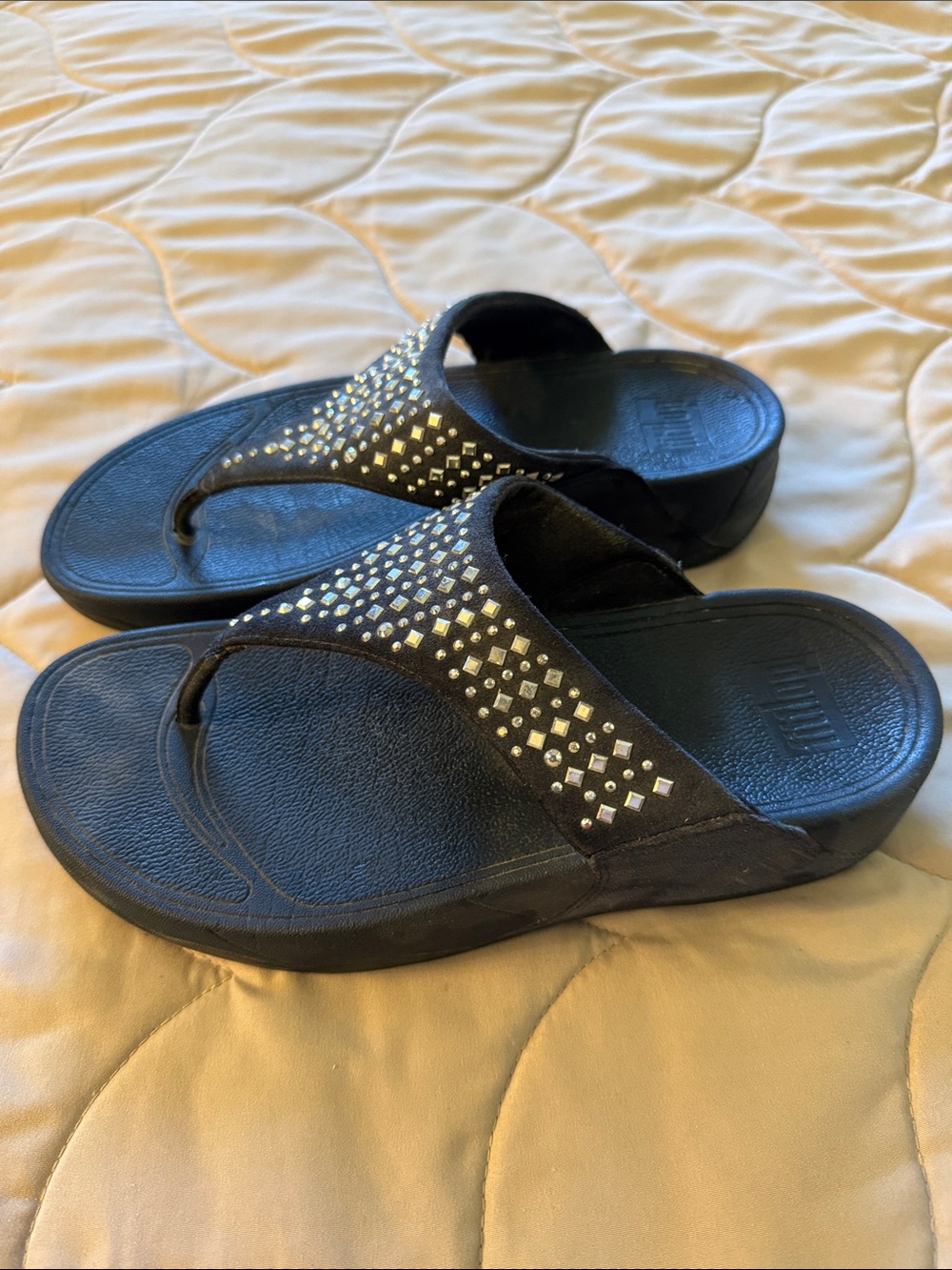 Fitflop Navy Silver Studded Sandals